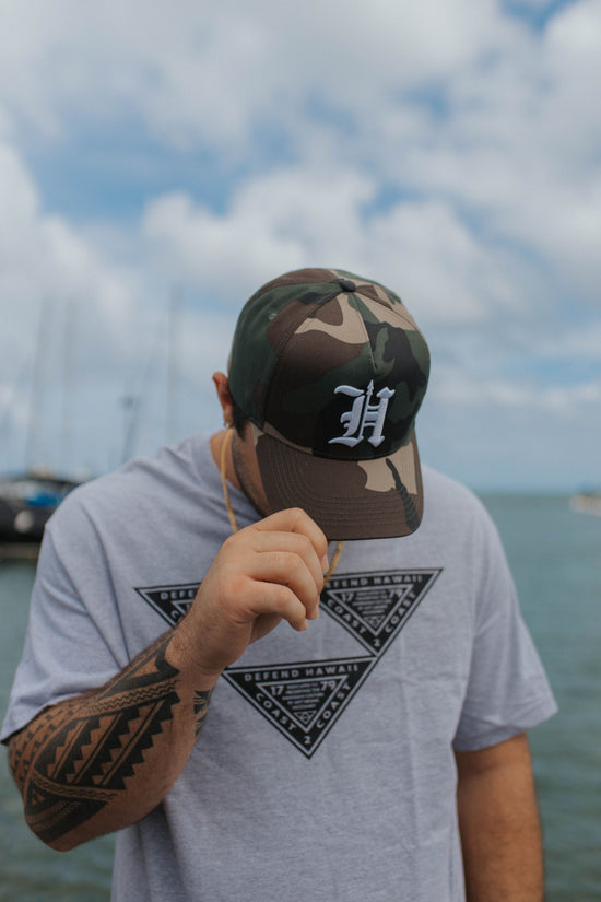 H SPEAR CAMO A-Frame Snapback