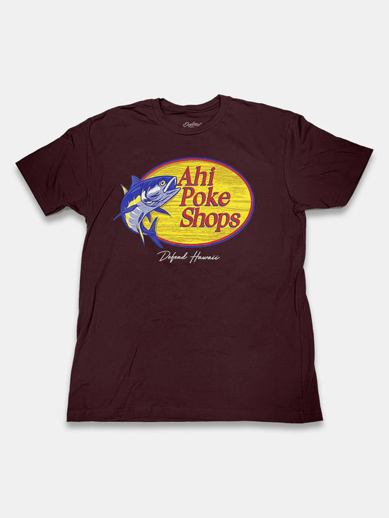 AHI POKE SHOPS Burgundy Tee