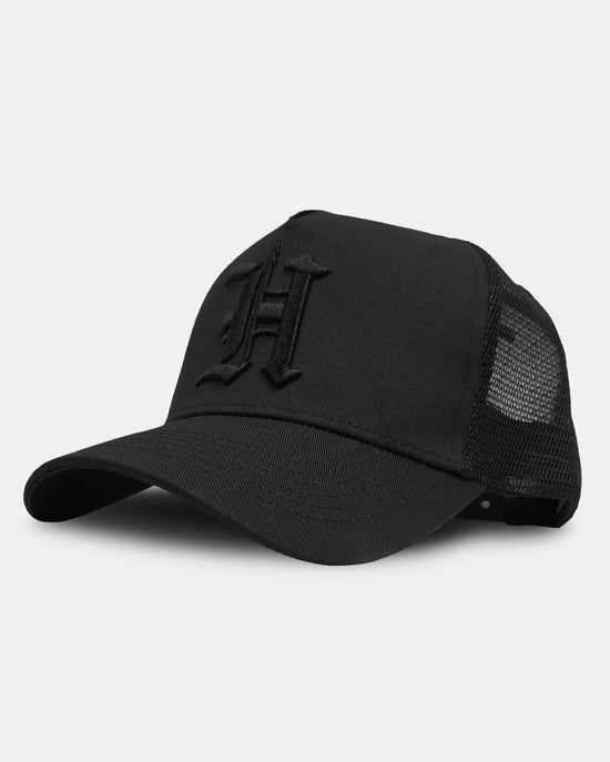H SPEAR All Black Trucker