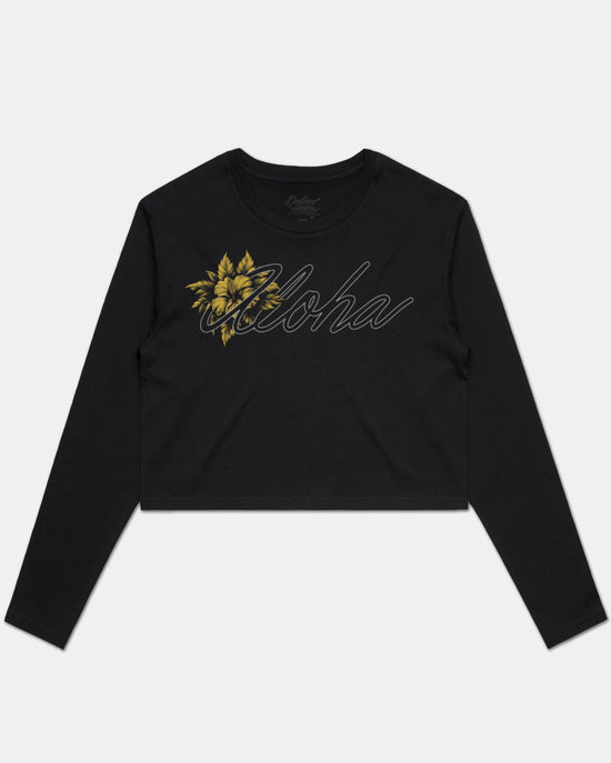 ALOHA OFFICIAL WAHINE Crop Long Sleeve